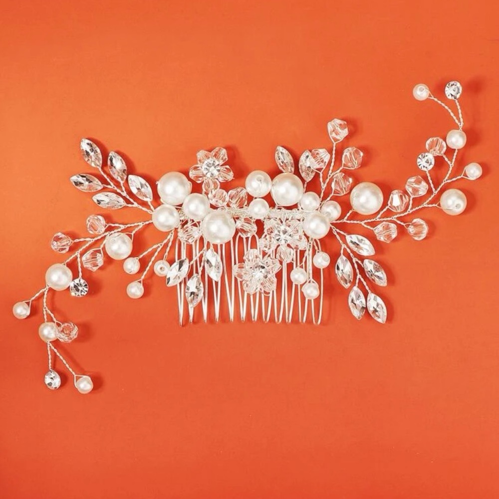 Pearl and Jeweled Bridal Hair Pin